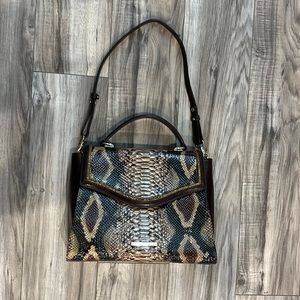 Beautiful snake skin print Brahmin shoulder purse